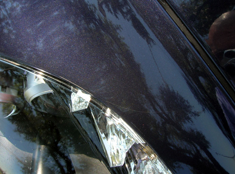 Competitors Custom Clear Bra - cuts in the paint