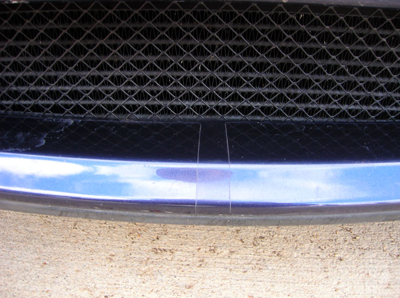 Competitors Custom Clear Bra - cuts in the paint