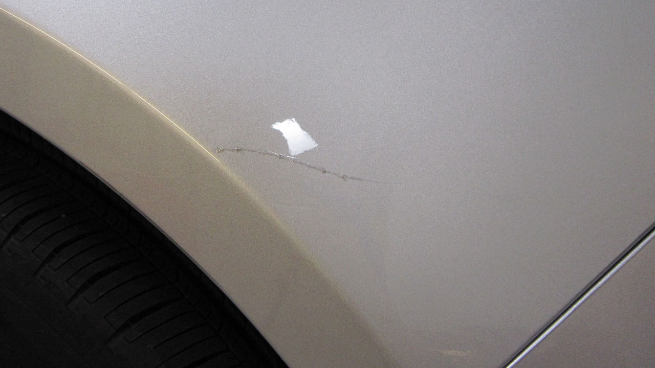 Damaged Odyssey Fender with Clear Bra