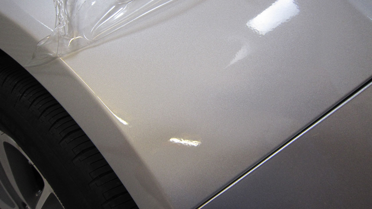 Damaged Odyssey Fender with Clear Bra - After removal
